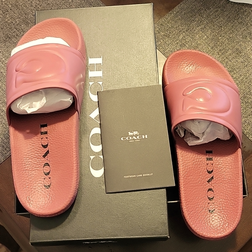 Nwt pink coach Ulla Slide sandal / slipper